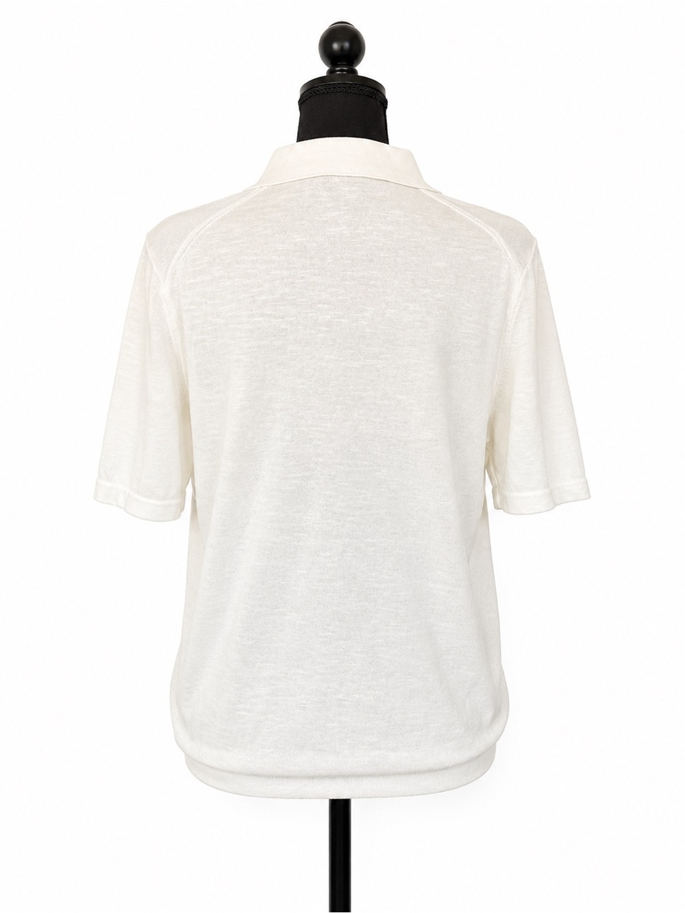 REISS Arthur Ivory Half Zip Knit Top Sz M - Picture 2 of 3